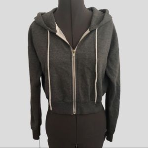 Forever 21 Zip Up Grey Hoodie Size S